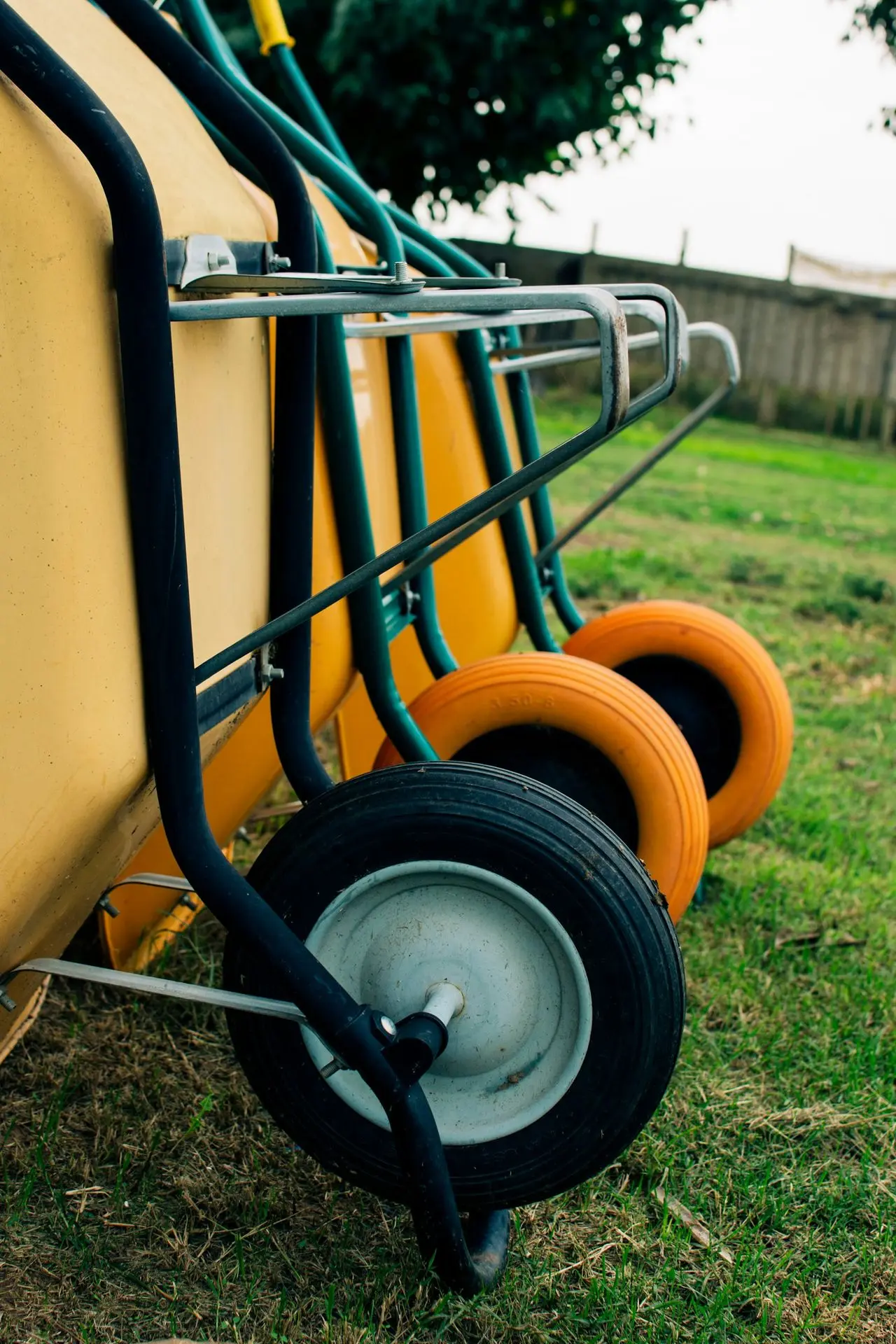 a yellow and green playground equipment